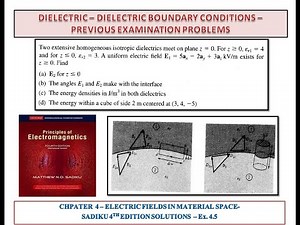 Dielectric - Dielectric boundary conditions - problems