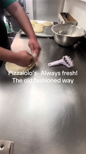 Hand tossed dough, made from scratch! Come try us - 6 locations! Pizzaiolospizza.com. #handtossedpizza #nwhouston #neighborhood #pizza #fresh