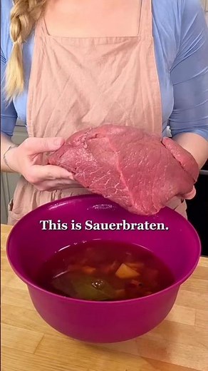 Sauerbraten 🇩🇪🤍 Germany’s marinated pot roast slow-cooked until tender with rich sweet & sour gravy