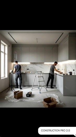 Luxury open kitchen transformation / before to after 😱 #home #renovation #Shorts