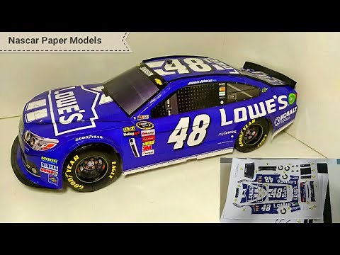 Nascar Gen 6 Paper model, Miniaturas de Carros de corrida em Papercraft, Passo a Passo, Modelismo.