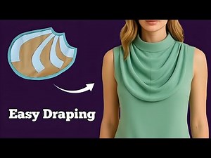 ✅ How to Draft a Draped Neckline | Beginner Friendly Method