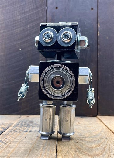 Bates | Retro Robot | Asimov Robot | Retro Future Robot | Upcycled Robot | Robot Sculpture | Robot Collectible | Robot Gift | Junk Robo - Etsy