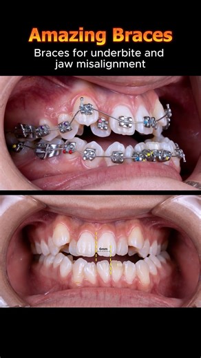 Braces for Extremely underbite teeth and misalign jaw. I can change your smile #orthodontics #braces