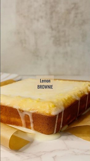 Lemon Brownies with Zesty Lemon Glaze 🍋 | Soft, Chewy & Bursting with Flavor!