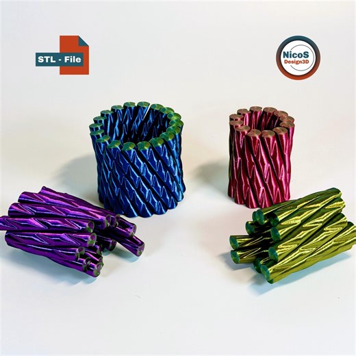 STL File - 3D Print Model | Wobble Ring Fidget Helix, Print-in-place Stress Relief Toy Ring for Relaxation - Etsy