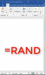 MS WORD TIPS AND TRICKS RANDOM TEXT IN WORD #msword #word #tipsandtricks | Tareq Tech Tutorial