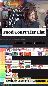 6.7K views · 31 reactions | Food Court Restaurant Tier List just dropped | Patrick Cloud | Facebook