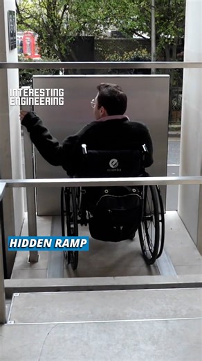 Watch as these stairs disappear to reveal an access ramp. | Interesting Engineering