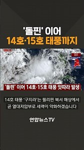 Following 'Dolphin', Typhoons 14 and 15 Form / YonhapnewsTV