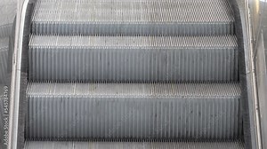 Close up of empty steps of an escalator in a perspective view. Stock Video