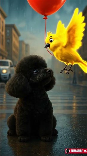 AMAZING moment bird saves Boodle's balloon. #shorts #funnydogs #cute #funny #pets