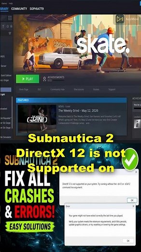 DirectX 12 is not Supported on your System Error on PC How To Fix Subnautica 2