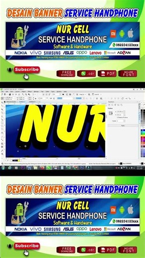 FREE CORELDRAW PRINT-READY CELLPHONE SERVICE BANNER DESIGN