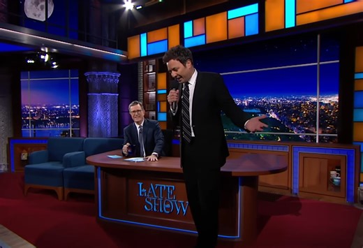 “You Did It Your Way” - Jimmy Fallon Serenades Stephen Colbert On The Late Show - EXTENDED INTERV…