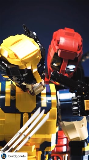 Lego FanPage on Instagram: "Post @buildgonuts I built a LEGO Wolverine MOC for my Deadpool and a FUN ending in this video! Hi guys, time to share my another LEGO creation along with my last Deadpool project! This was the same structure as the Deadpool, but with some variations. These two large scale figures are being made at the same time. It’s a bit challenging to recreate the head sculpt of Wolverine because the facial features and hairs, I ended up with a mechanism which can be opened the mou