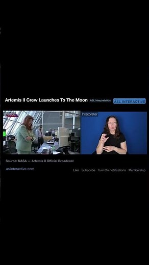 ASL Interpreter Breaks Down Artemis II Moon Mission #aslinteractive #nasa