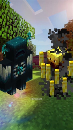 Minecraft Warden vs All Mobs Crazy Battle #shorts #minecraft #warden #herobrine