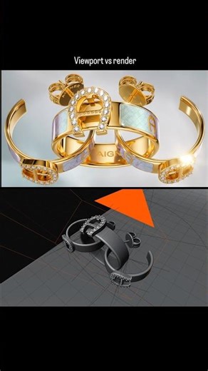 Viewport vs Render in Octane Blender | Jewelry 3D Animation