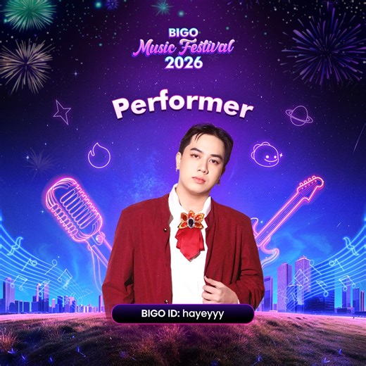 🎤 Meet Austin! | BIGO LIVE Music Festival 2026 🎶 Bigo ID: hayeyyy A talented singer from Prime Silog & Prime Talent Agency and the powerful vocalist of the electrifying Line 6 Band based in Batangas. 🌟 Music is his passion, and he connects with people through every performance he gives — whether on an intimate stage or in front of a big crowd. 💙 Austin started his BIGO journey back in 2022, at first just for fun — until one decision changed his life. BIGO helped him finish his studies, and n