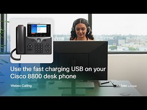 Use the fast charging USB on your Cisco 8800 desk phone