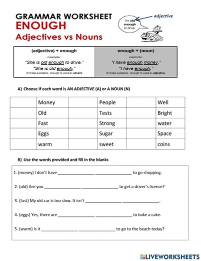 Enough online exercise for Intermediatet