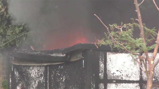 Firefighters respond to blaze near railway tracks in Lewisham in South East London