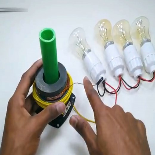 I Make Free Electricity Energy 21000W 220V Light Bulb Ac Curent Generator Magnet Copper Coil Machine #trending #motor #Electricity #Generator #viral | Amari Porter