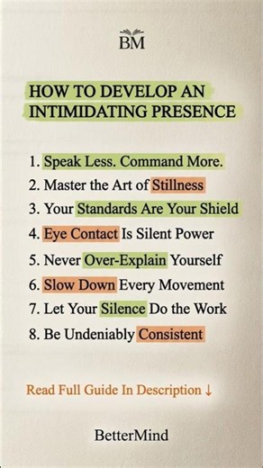 The room doesn't fear volume. It respects certainty. 🖤 #SilentConfidence #BetterMind