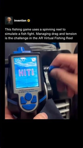 This Fishing Game Uses a Real Spinning Reel to Fight Virtual Fish 🎣 #shorts