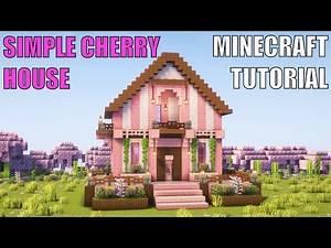 Minecraft How to build Simple Cherry Blossom House - Tutorial