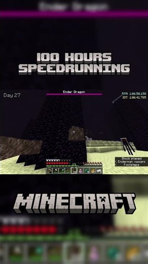 endgame of my FIRST deathless run ⚡️ #Minecraft #Speedrunning #100Hours