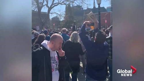 Hundreds attend ‘freedom’ rally in downtown London, Ont.