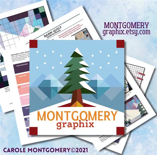 Alpenglow Mountain Peaks Barn Quilt Painting Pattern: DIY Wall Art Tutorial (PDF Download) - Etsy