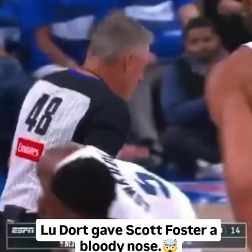 Lu Dort accidentally smacked referee Scott Foster in the face and made him bleed 😬 #NBA #NBAPlayoffs #NBALiveToday #LuDort #ScottFoster #OKC #fyp #reels | Hector Peña