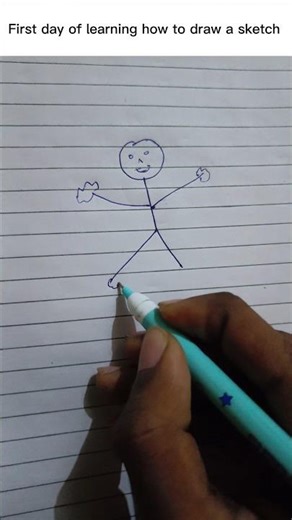 First day learning how to draw a sketch #comedy #funny