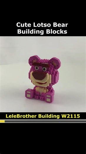 Lotso Bear W2115 Blocks #Bear #LeleBrother #Lotso #Lego #MiniBlock #NanoBlock