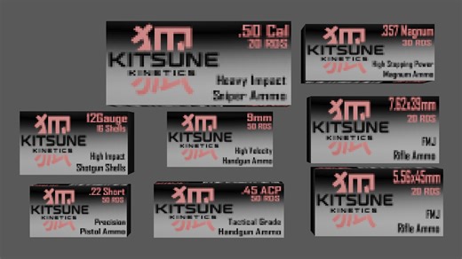 PSX Branded Ammo Boxes: Kitsune Kinetics - Game Ready by Neko Ninja Labs