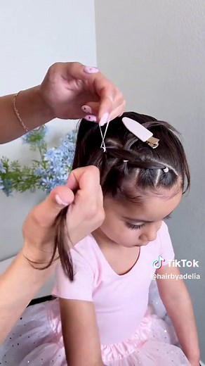Need an easy dance hairstyle that lasts and looks so cute.. then you def have to try this one! 🩰🎀 #girlhairstyle #hairstyle #toddlerhairstyles #easyhairstyles #dancemoms