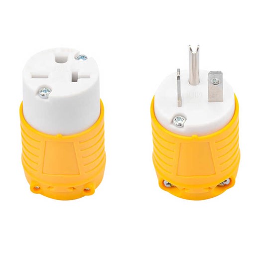 3 Wire 20A 250V, NEMA 6-20P American Straight Blade Standard Replacement Plug