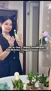 3K views · 18 reactions | Best for Toddlers! All-in-One 3-Sided ToothbrushSoft Bristles, Tongue Cleaner & Case #toothbrush #tiktokmademebuyit | Nozomi Vlogs & Finds | Facebook