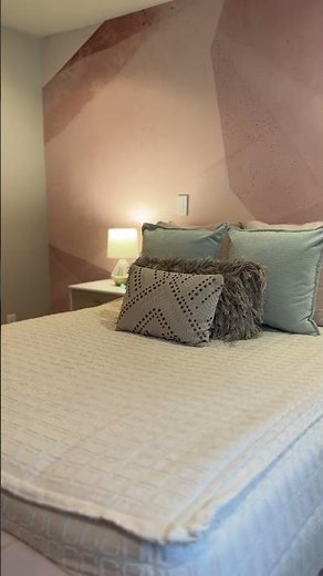 Gemstone Wall Mural Reveal | Abstract Pink Gem-Inspired Wallpaper for Statement Walls