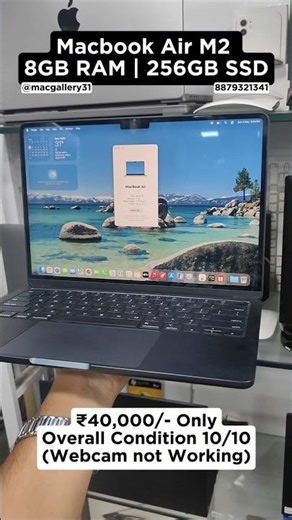 MacBook Air M2 13 Inch Midnight Blue 8GB 256GB SSD | Used MacBook Best Price in Mumbai 🔥