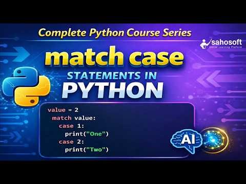 Match case Statements in Python 🔥 | Switch case in python | python AI based | python course