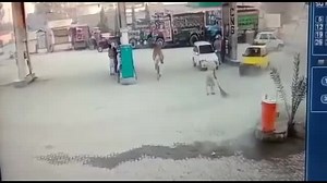 GAS TANK EXPLODES WHILE DUDE FILLS UP HIS CAR