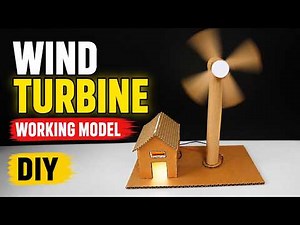 wind turbine working model - cardboard project - renewable energy project - science project academy
