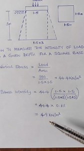 1.2K views | How to measure the intensity of load at a given depth for square base Part 6 | Benjamin Nwobu | Facebook