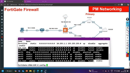 8.2K views · 174 reactions | Day 8 FortiGate Firewall _ Link Monitoring Configurations on FortiGate Firewall #fortigate | PM Networking | Facebook