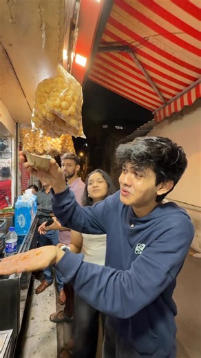 Ganesh on Instagram: "Pani Puri Challenge 😋 . . . #challenge #funny #fun #crazy #panipuri"