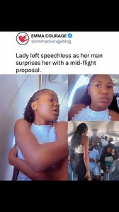 Lady left speechless as her man surprises her with a mid-flight proposal. 💍✈️❤️ 📹: TT/southsouthcutie | EMMA COURAGE